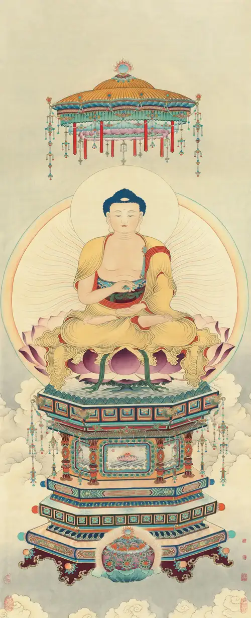 Phật Thích Ca Kim Thân Nhập Định