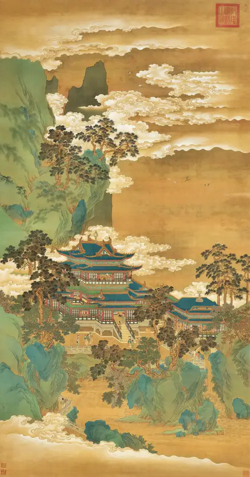 Cung Lầu Tiên Sơn Đồ