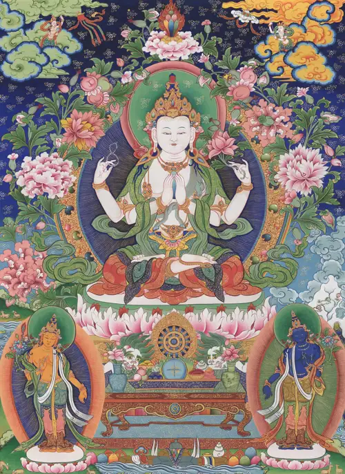 Quán Thế Âm Tam Miện – Từ Bi Phổ Chiếu