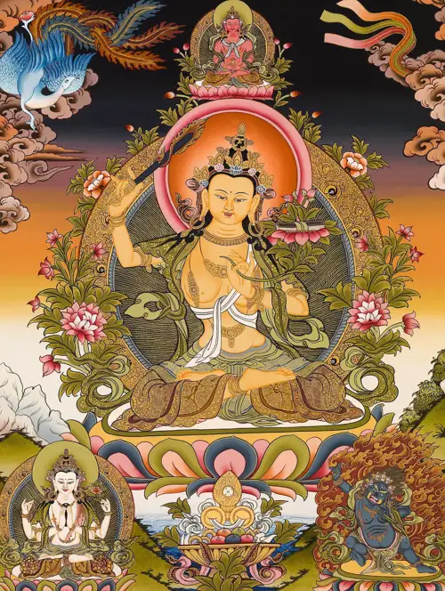 Văn Thù Sư Lợi Kim Cương Trí – Thangka Mật giáo