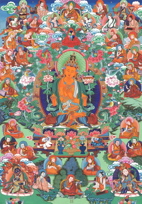 Văn Thù Sư Lợi Và Hội Chúng Hiền Thánh.