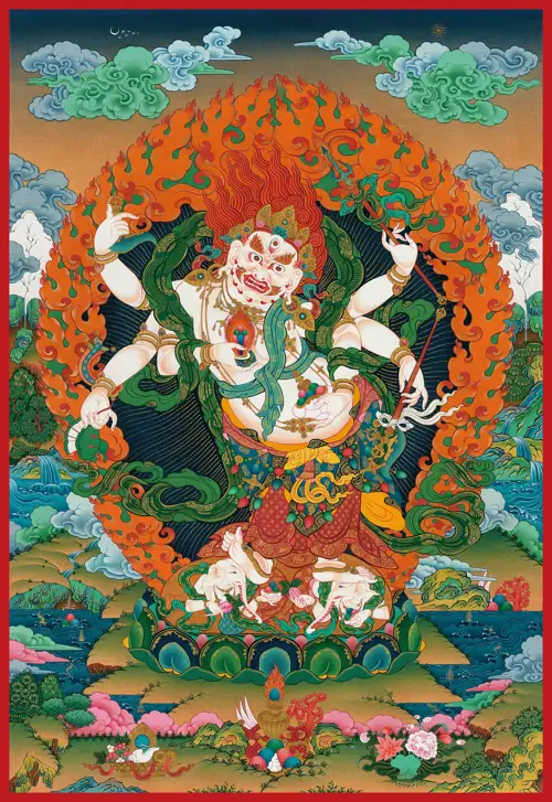 Bạch Y Hộ Pháp – Mahākāla Sáu Tay